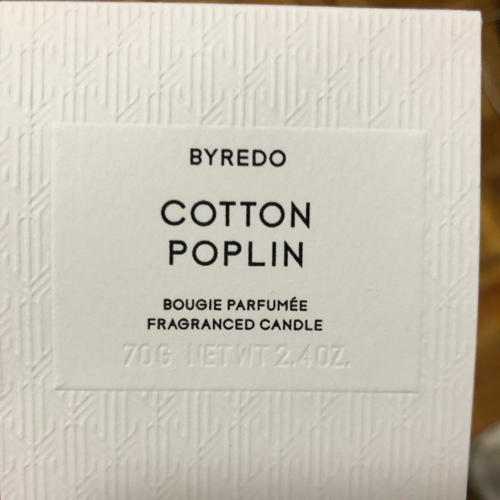 Byredo 70g cotton poplin candle